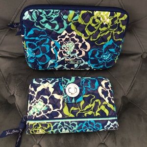 Vera Bradley Wallet & Cosmetic Case EUC